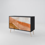 SANDHILLS SPLENDOUR Aparador de 2 Puertas en Acabado Negro