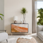 SANDHILLS SPLENDOUR Aparador de 2 Puertas en Acabado Negro