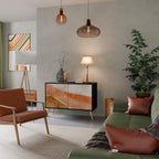 SANDHILLS SPLENDOUR Aparador de 2 Puertas en Acabado Negro