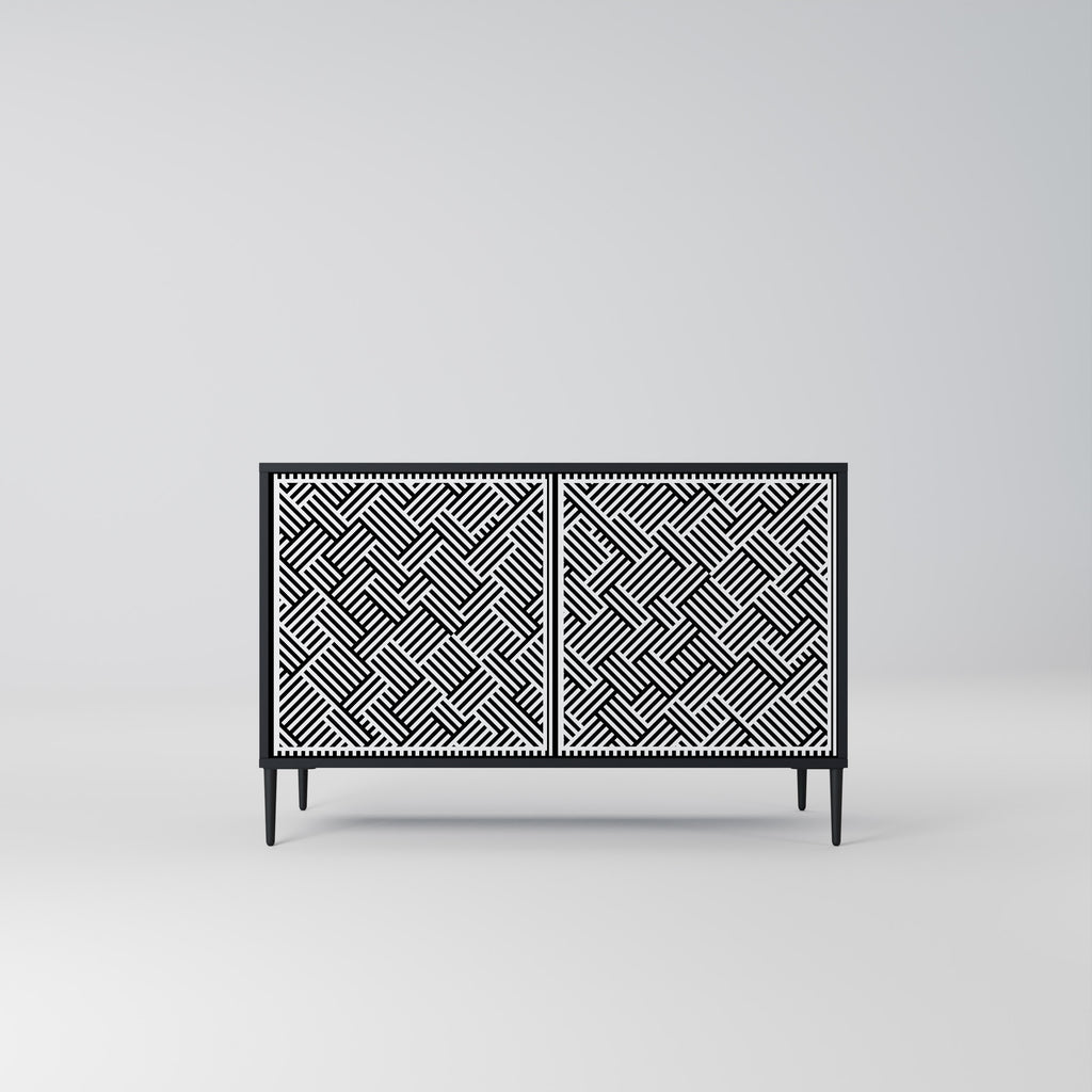 TEMPORARY SEQUENCE 2-Door Sideboard in Black Finish