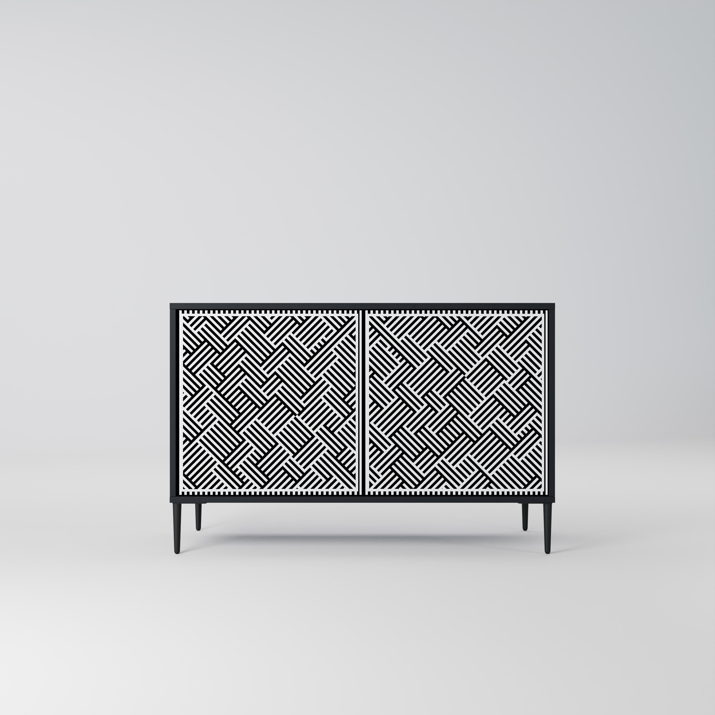 TEMPORARY SEQUENCE 2-Door Sideboard in Black Finish