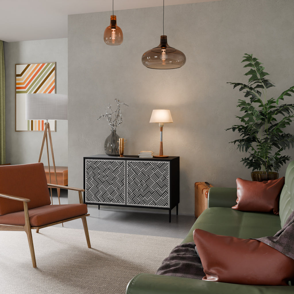 TEMPORARY SEQUENCE 2-Door Sideboard in Black Finish