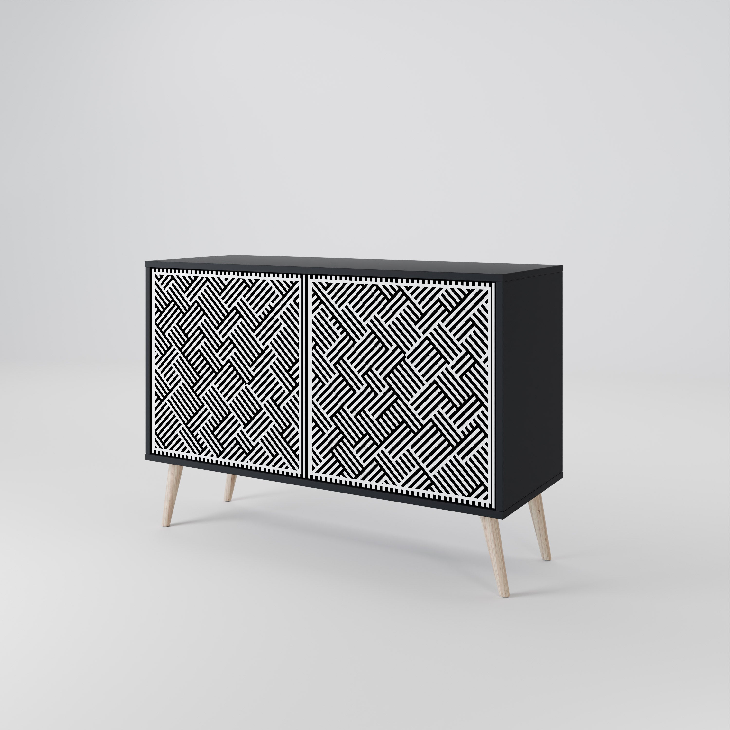 TEMPORARY SEQUENCE 2-Door Sideboard in Black Finish