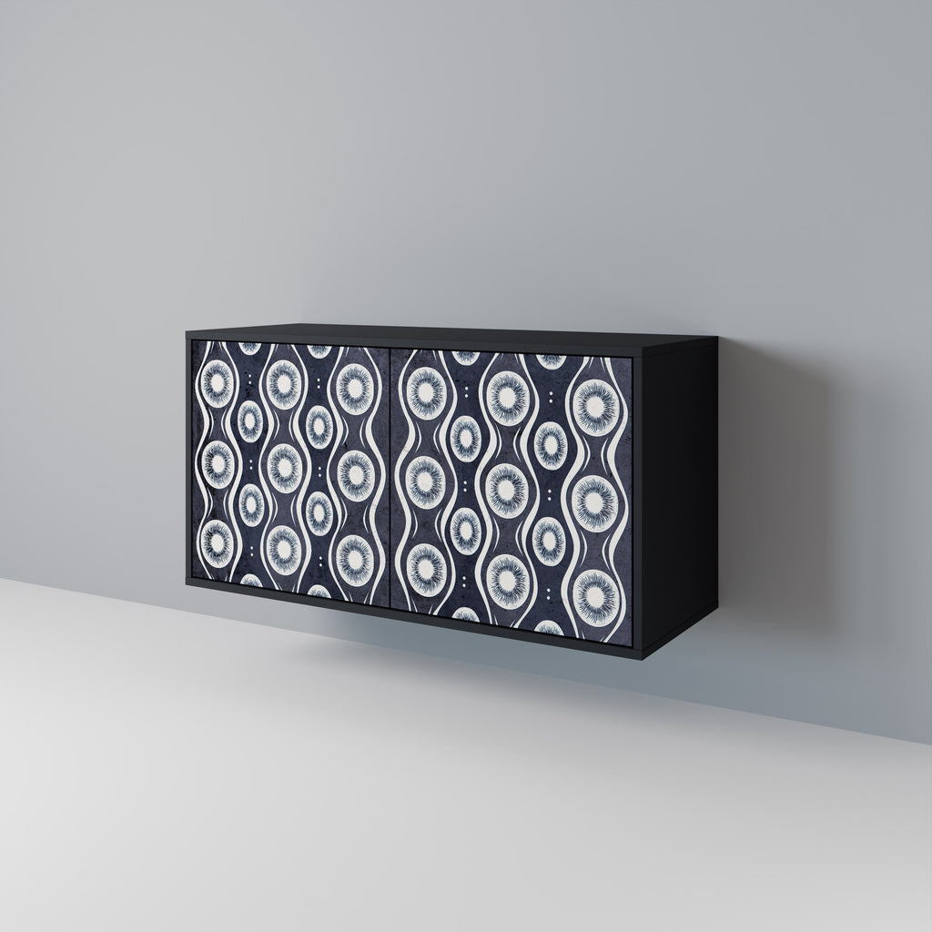 GRAPHITE EYES 2-Door Sideboard in Black Finish