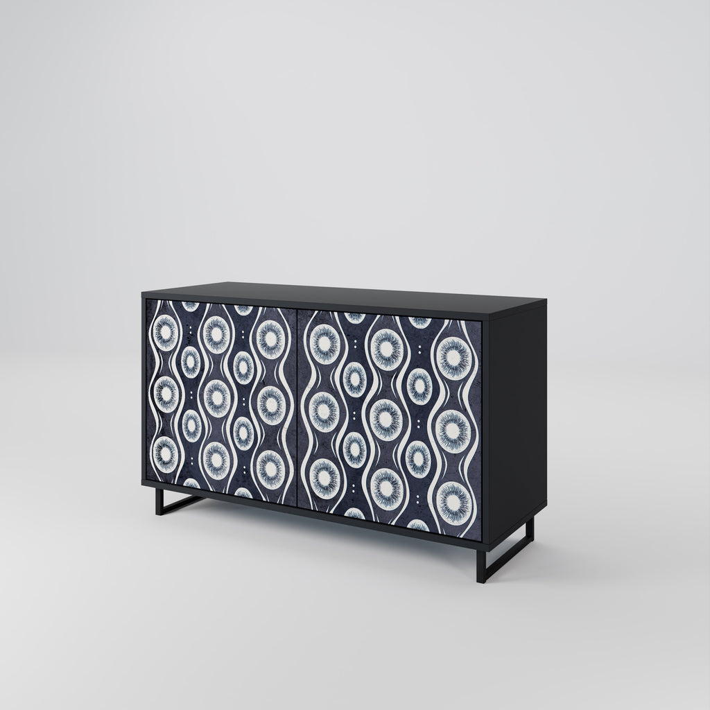 GRAPHITE EYES 2-Door Sideboard in Black Finish