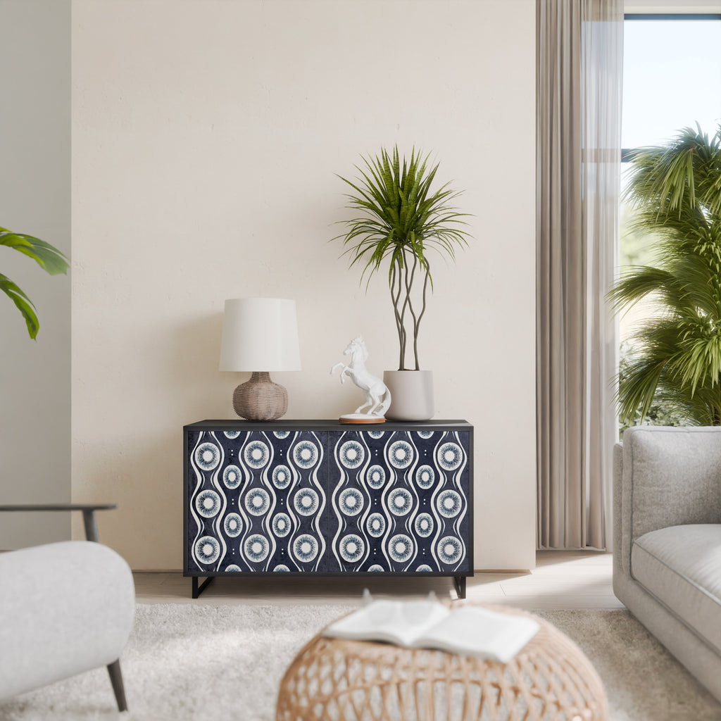 GRAPHITE EYES 2-Door Sideboard in Black Finish