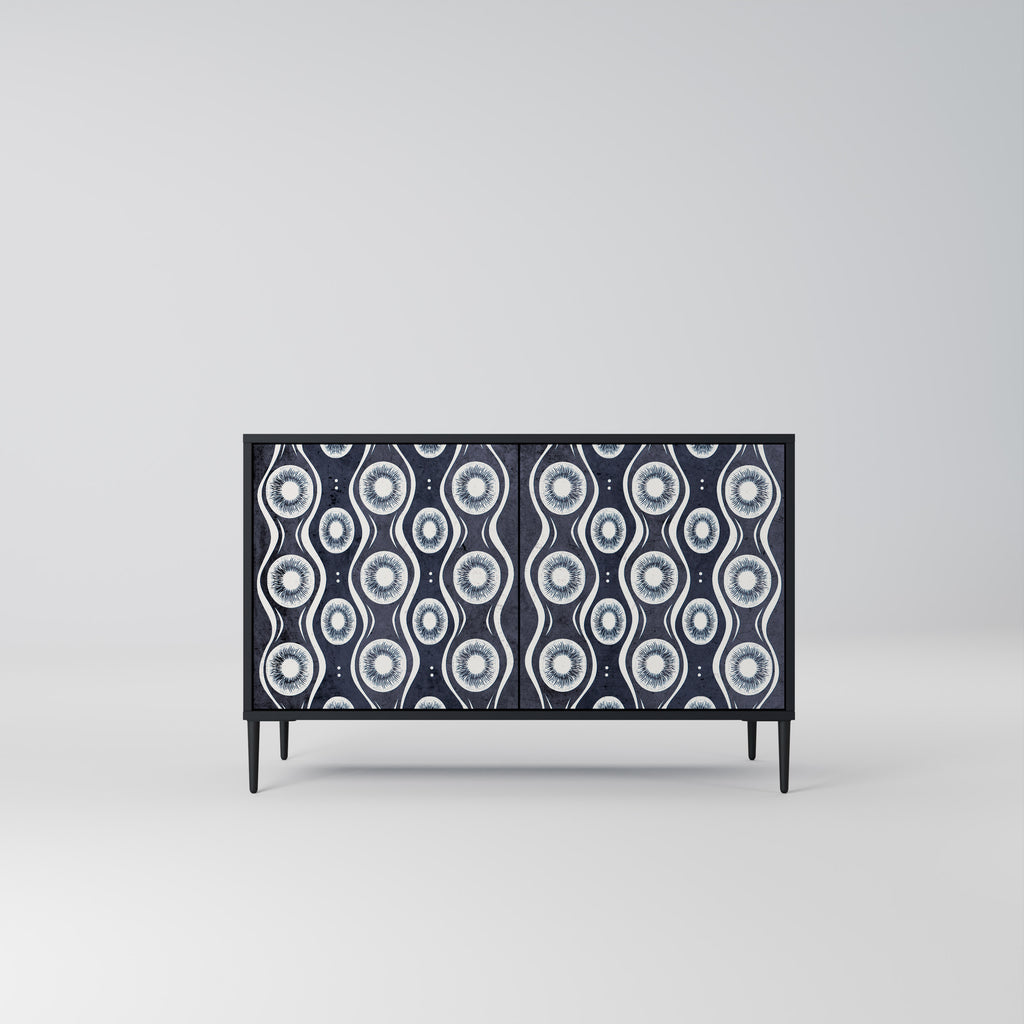GRAPHITE EYES 2-Door Sideboard in Black Finish