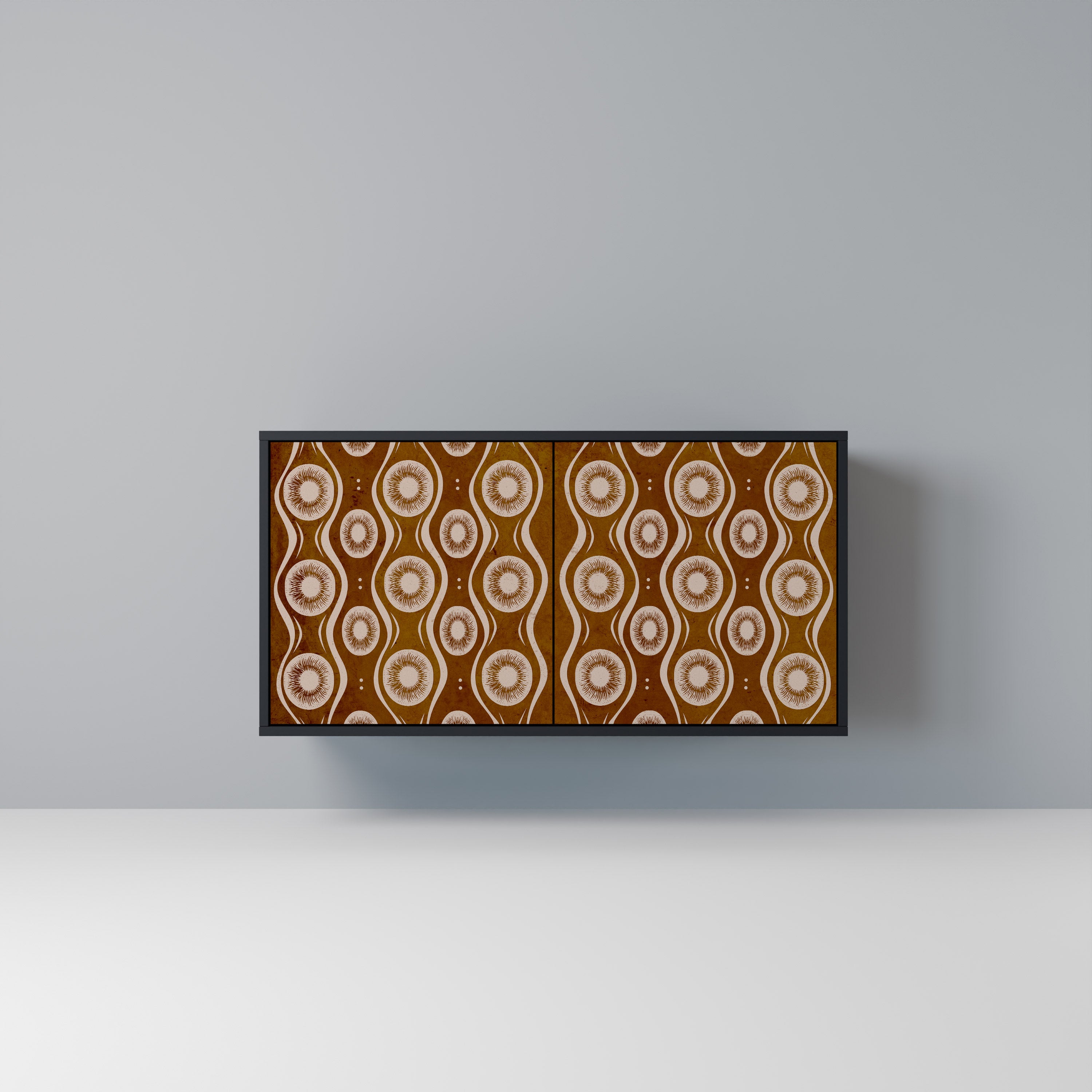 BROWN EYES 2-Door Sideboard in Black Finish