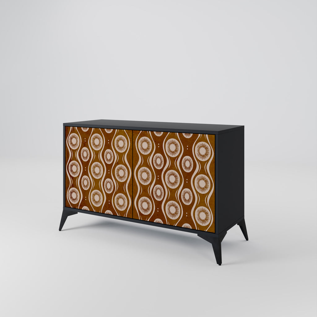 BROWN EYES 2-Door Sideboard in Black Finish