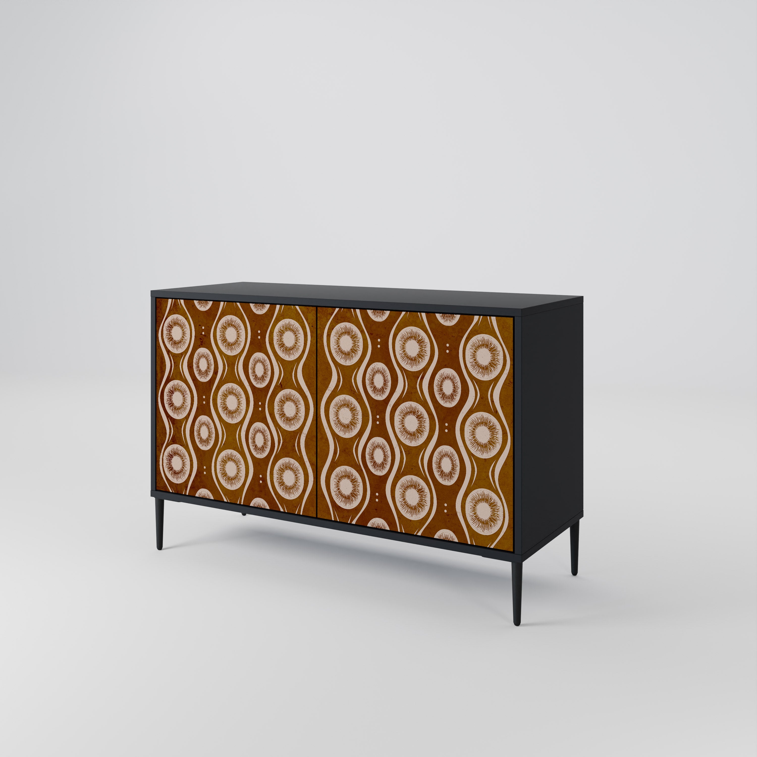 BROWN EYES 2-Door Sideboard in Black Finish