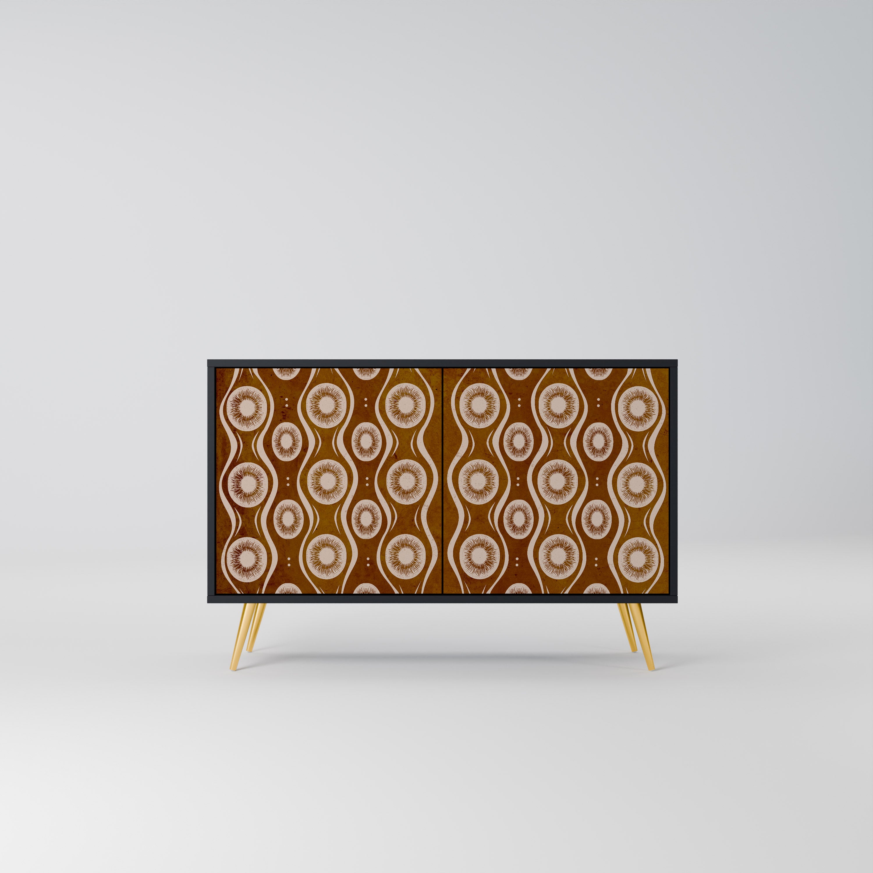 BROWN EYES 2-Door Sideboard in Black Finish