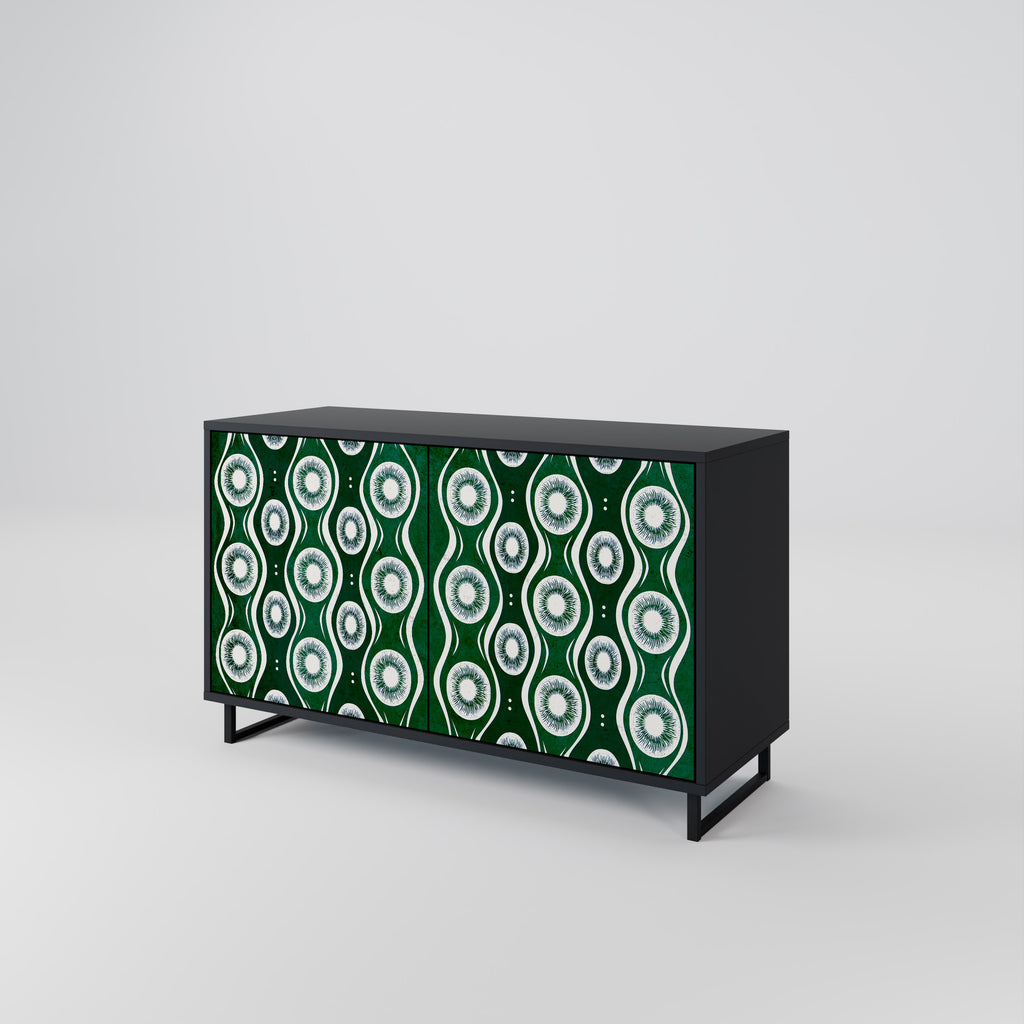 GREEN EYES 2-Door Sideboard in Black Finish