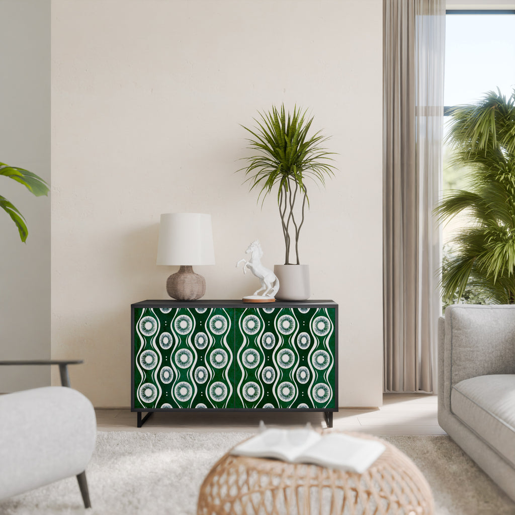 GREEN EYES 2-Door Sideboard in Black Finish