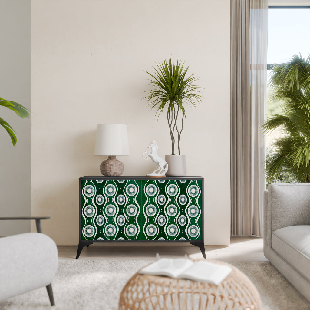 GREEN EYES 2-Door Sideboard in Black Finish