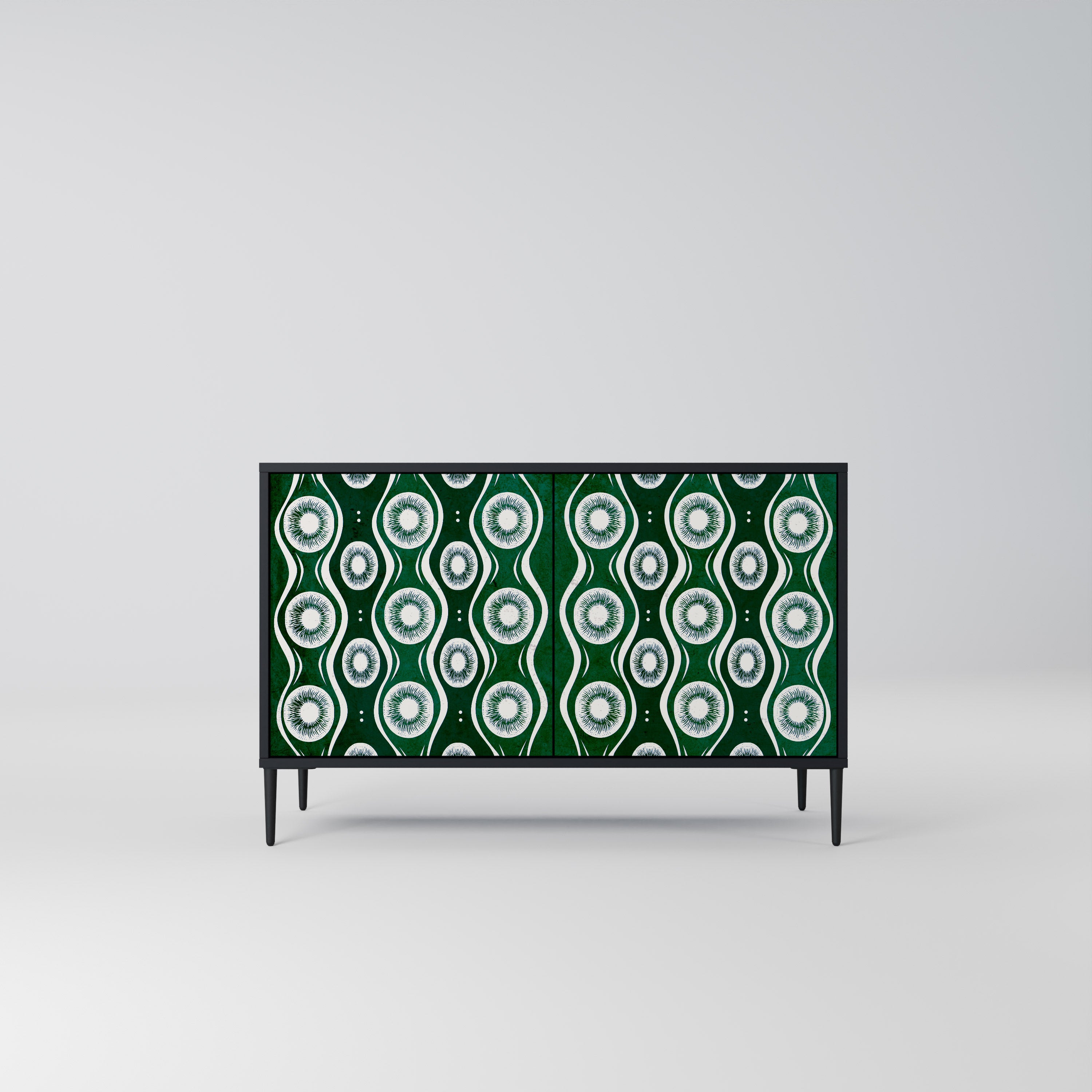 GREEN EYES 2-Door Sideboard in Black Finish