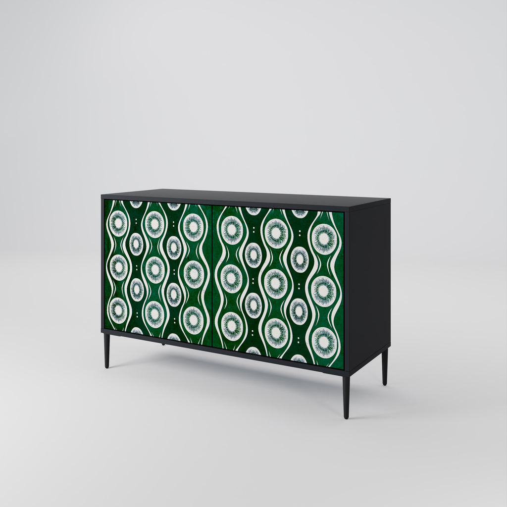 GREEN EYES 2-Door Sideboard in Black Finish