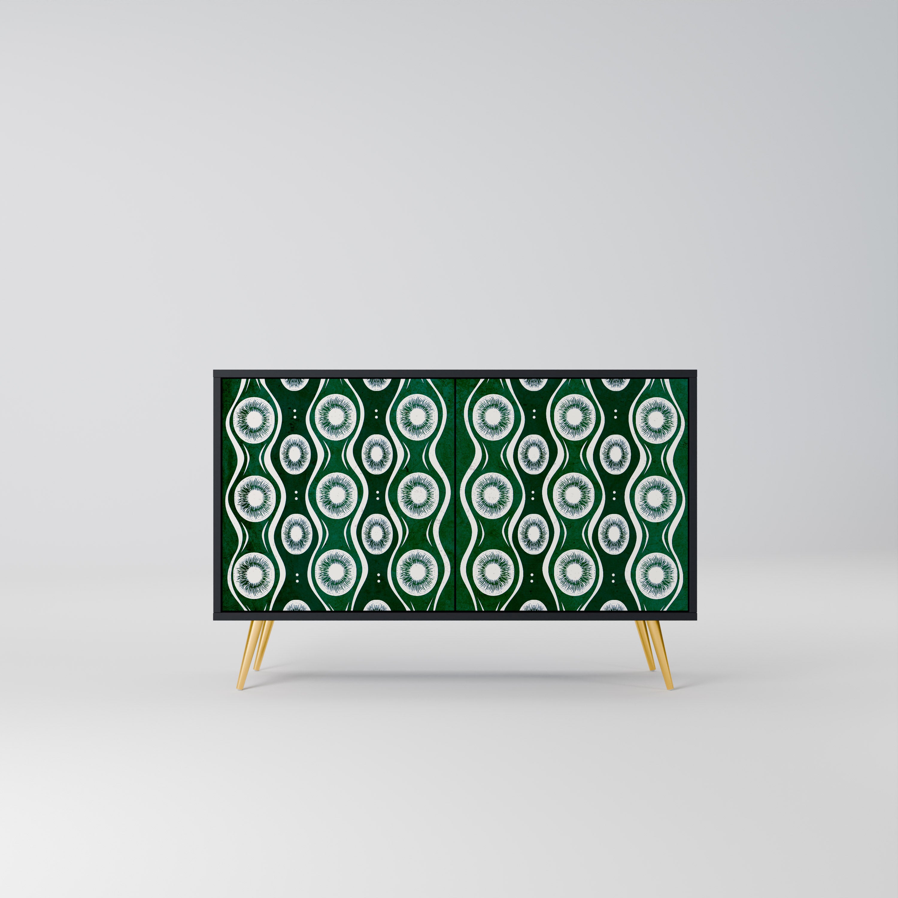 GREEN EYES 2-Door Sideboard in Black Finish