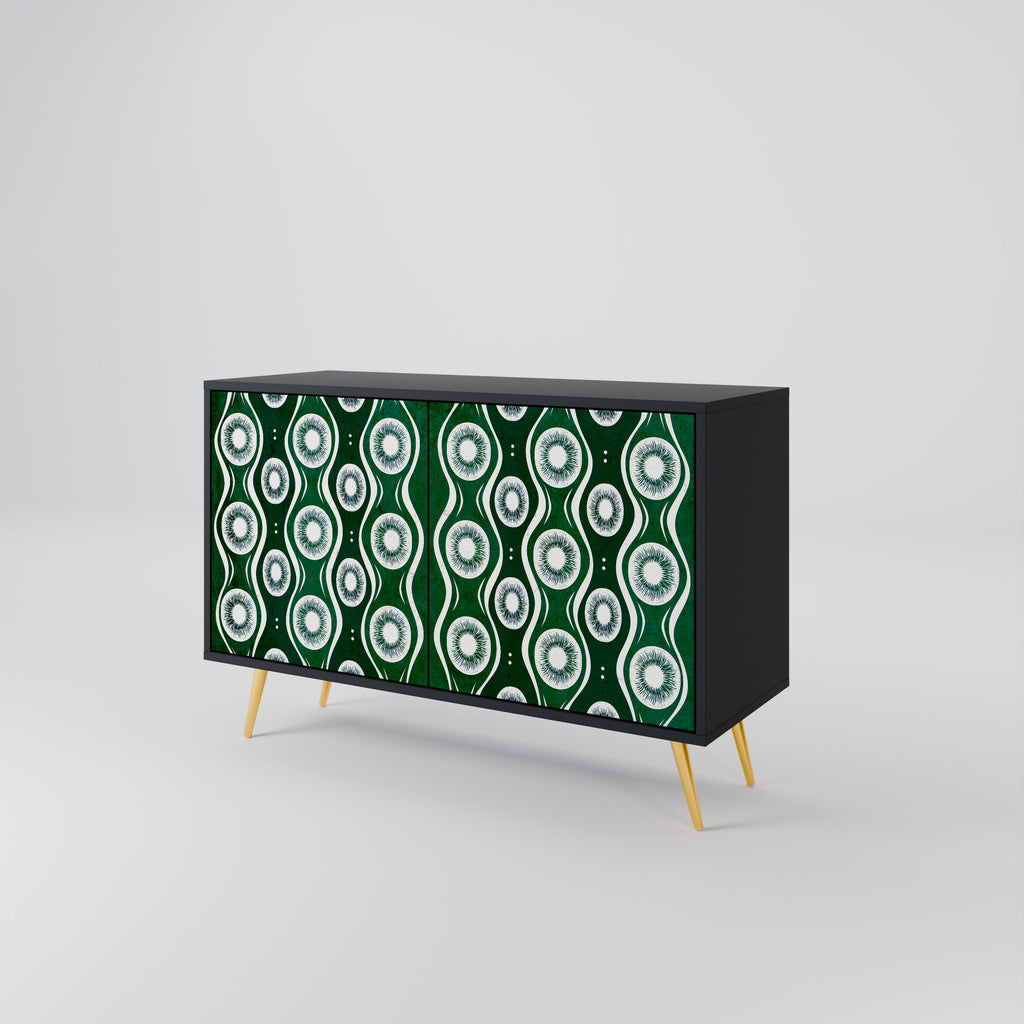 GREEN EYES 2-Door Sideboard in Black Finish
