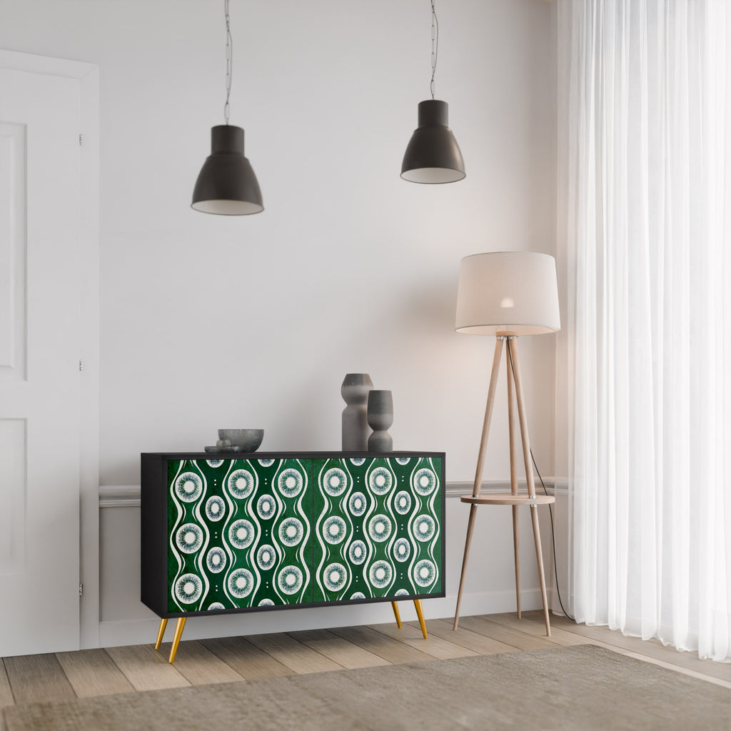 GREEN EYES 2-Door Sideboard in Black Finish