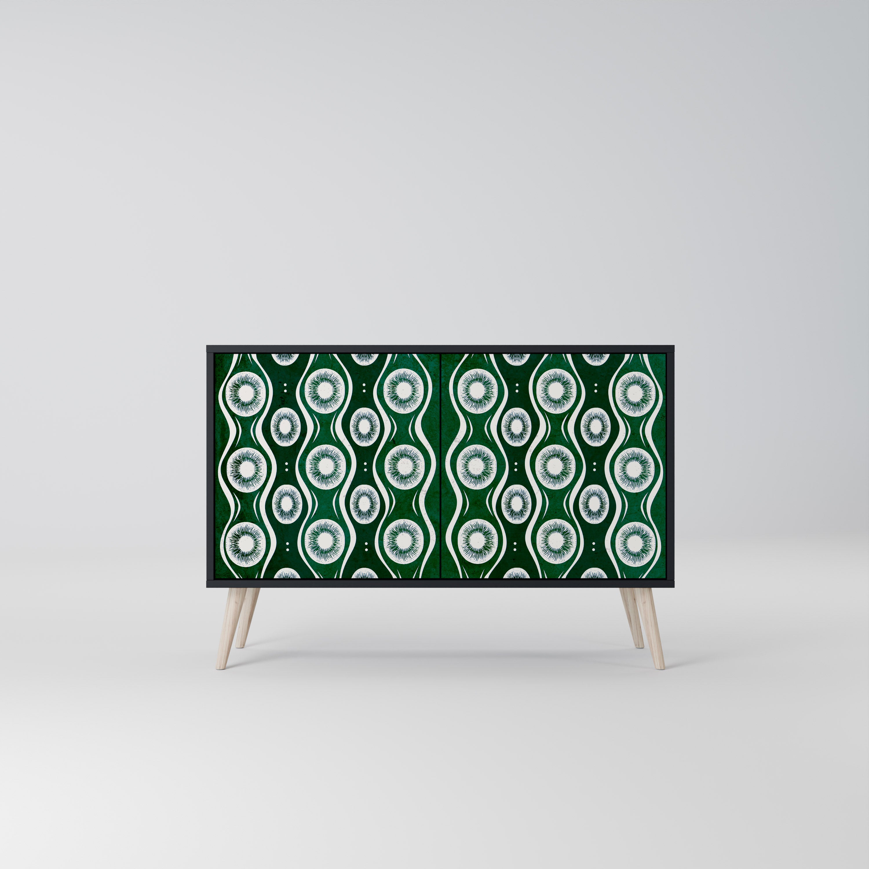 GREEN EYES 2-Door Sideboard in Black Finish