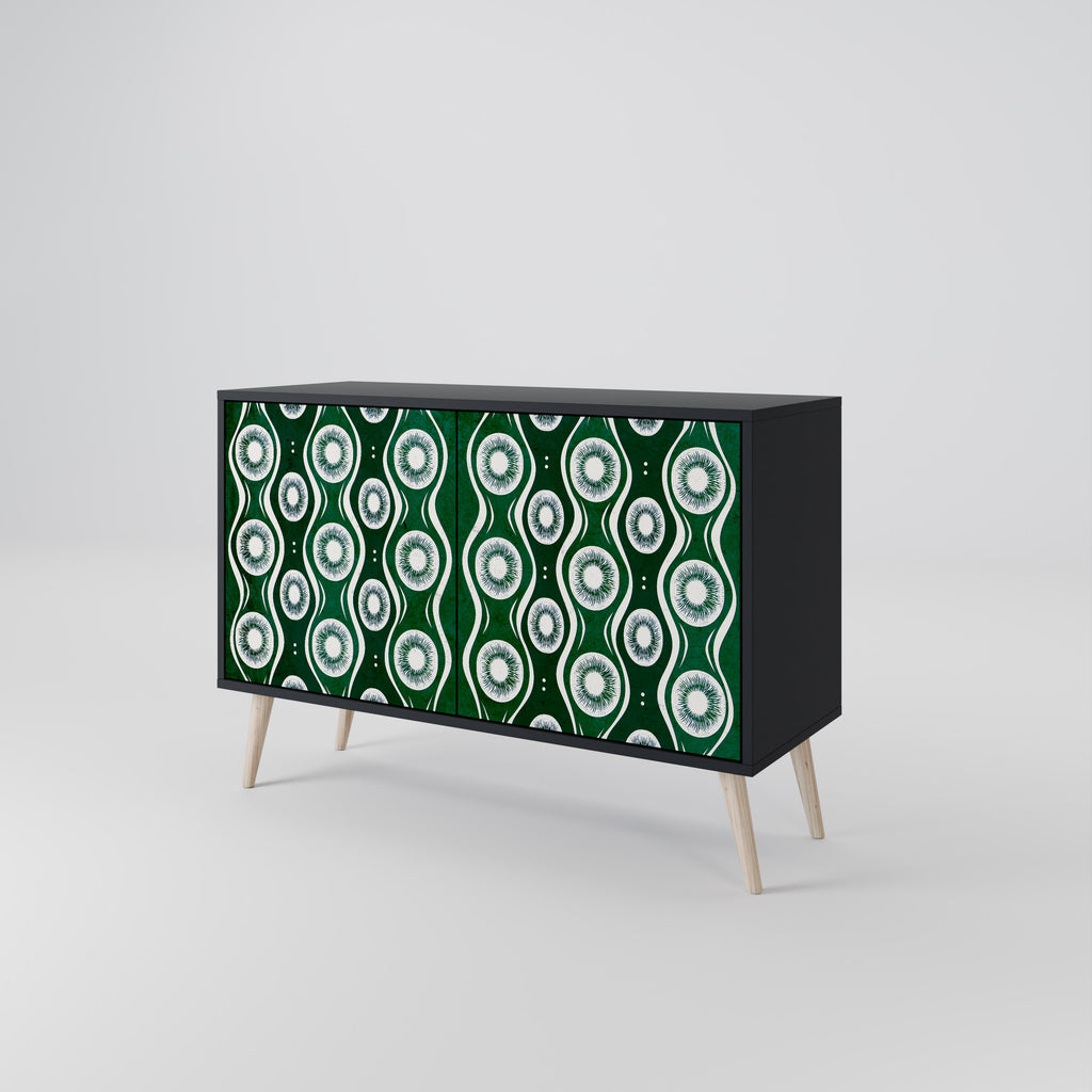 GREEN EYES 2-Door Sideboard in Black Finish