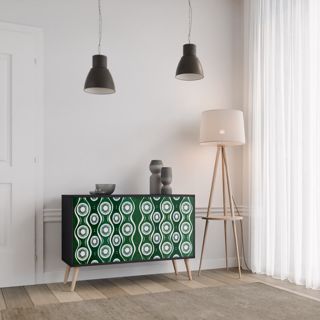 GREEN EYES 2-Door Sideboard in Black Finish