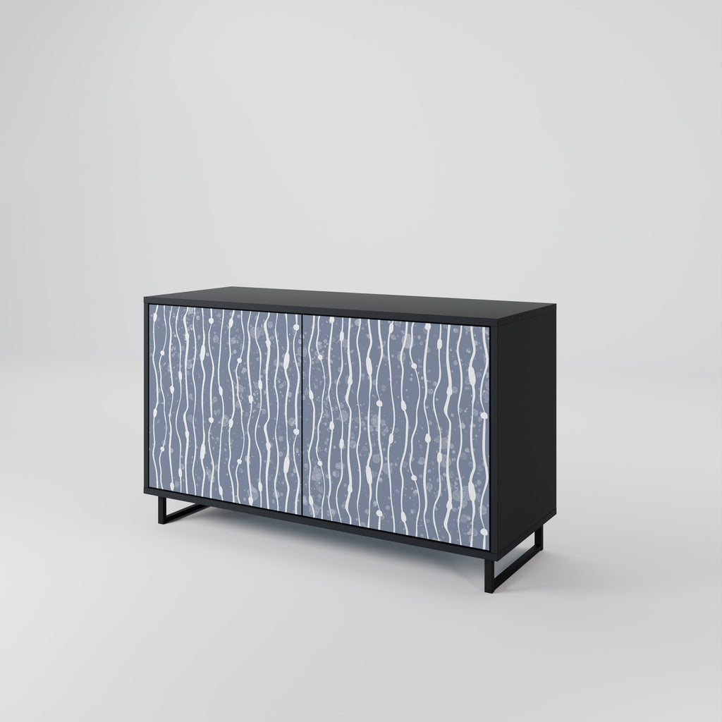 GRAPHITE RAIN 2-Door Sideboard in Black Finish