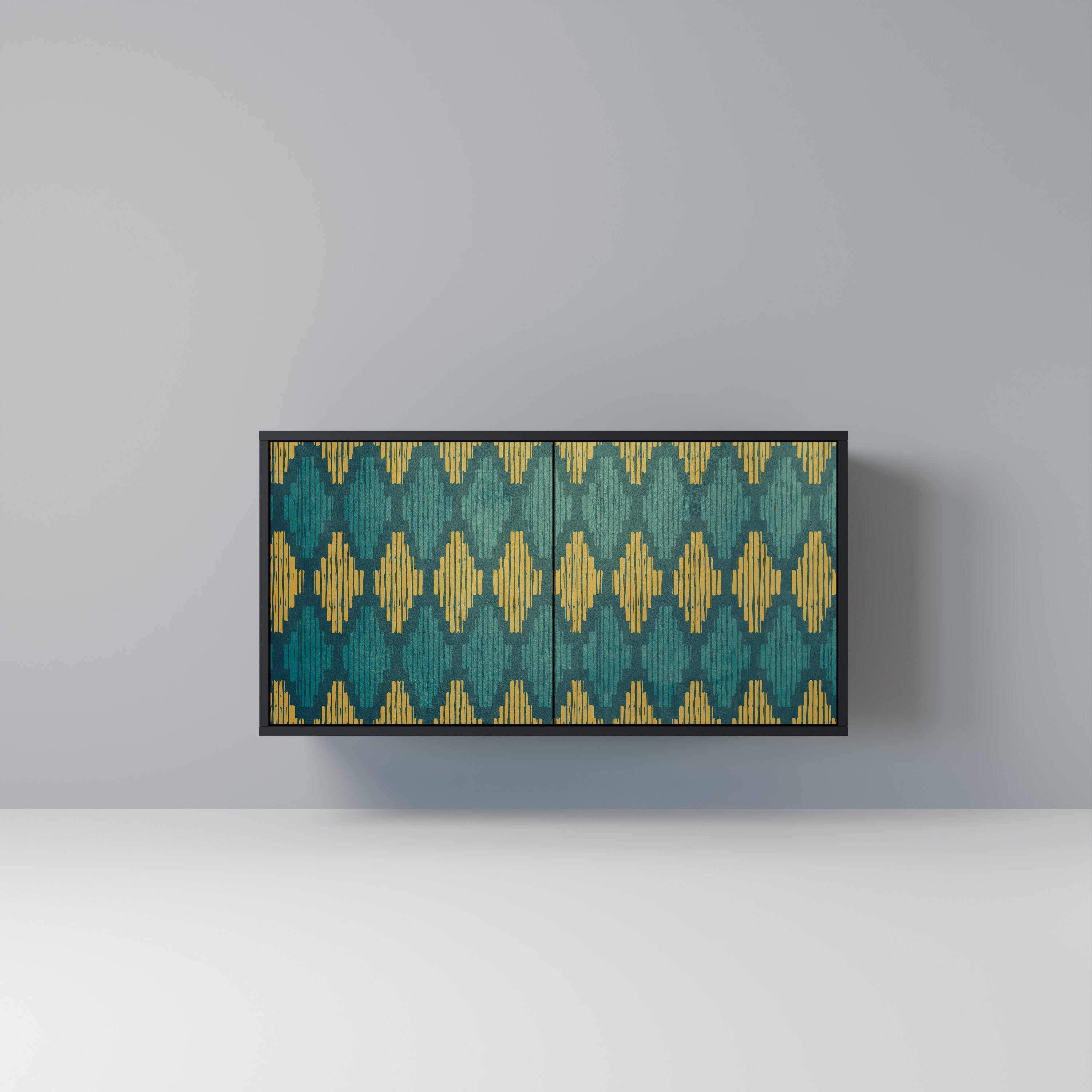 POLYGONS 2-Door Sideboard in Black Finish