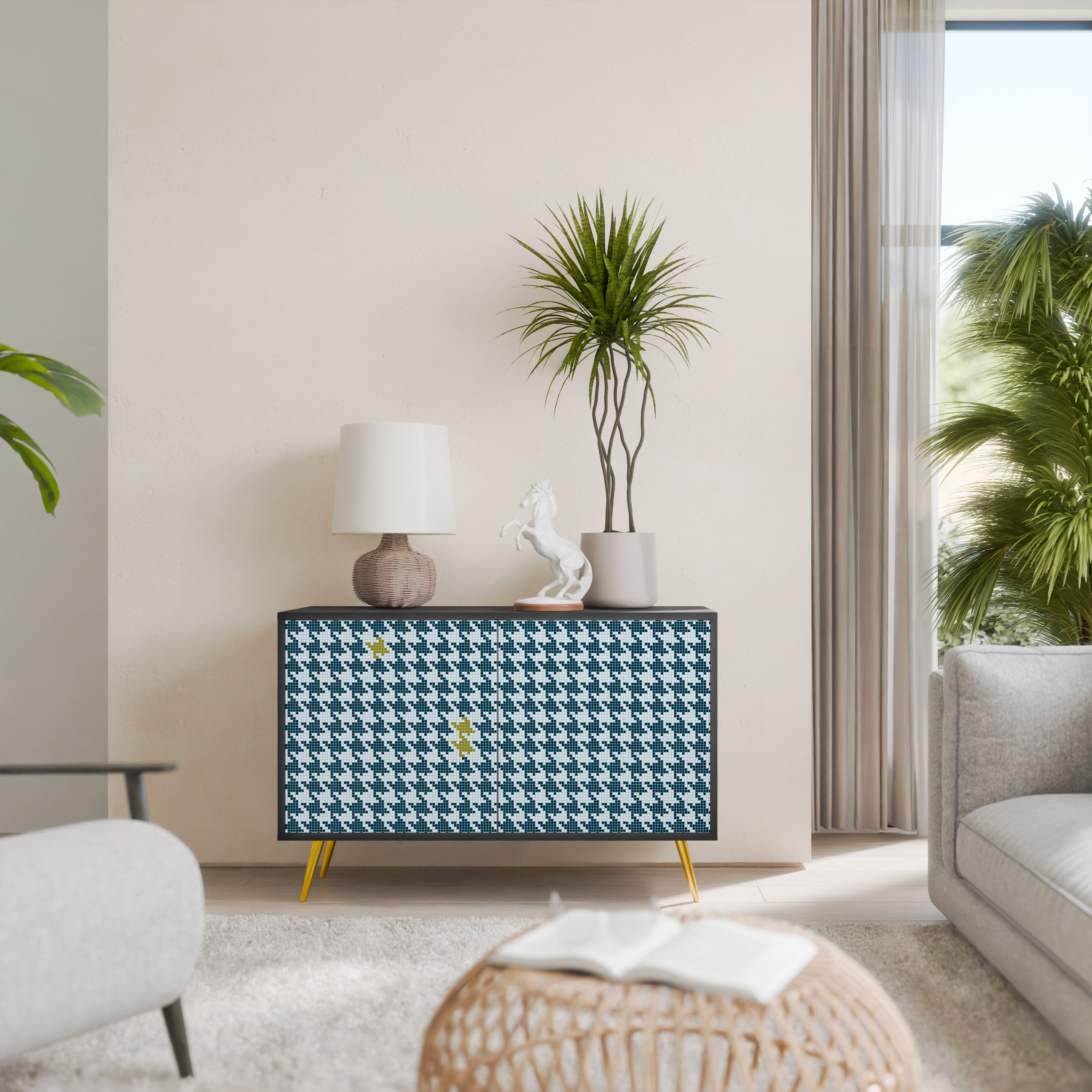 OUT OF CONTEXT 2-Door Sideboard in Black Finish