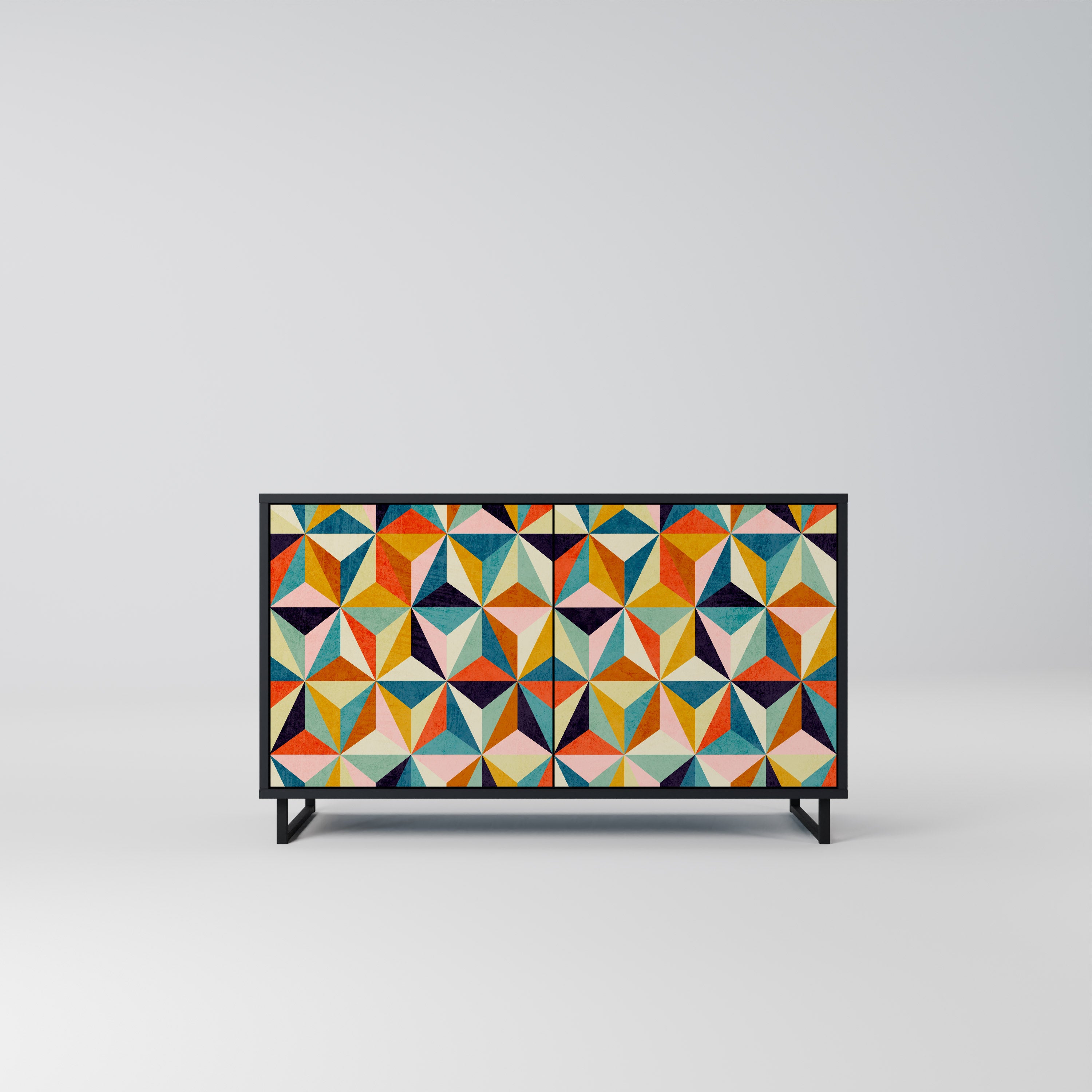 TESSELATE TREASURES 2-Door Sideboard in Black Finish