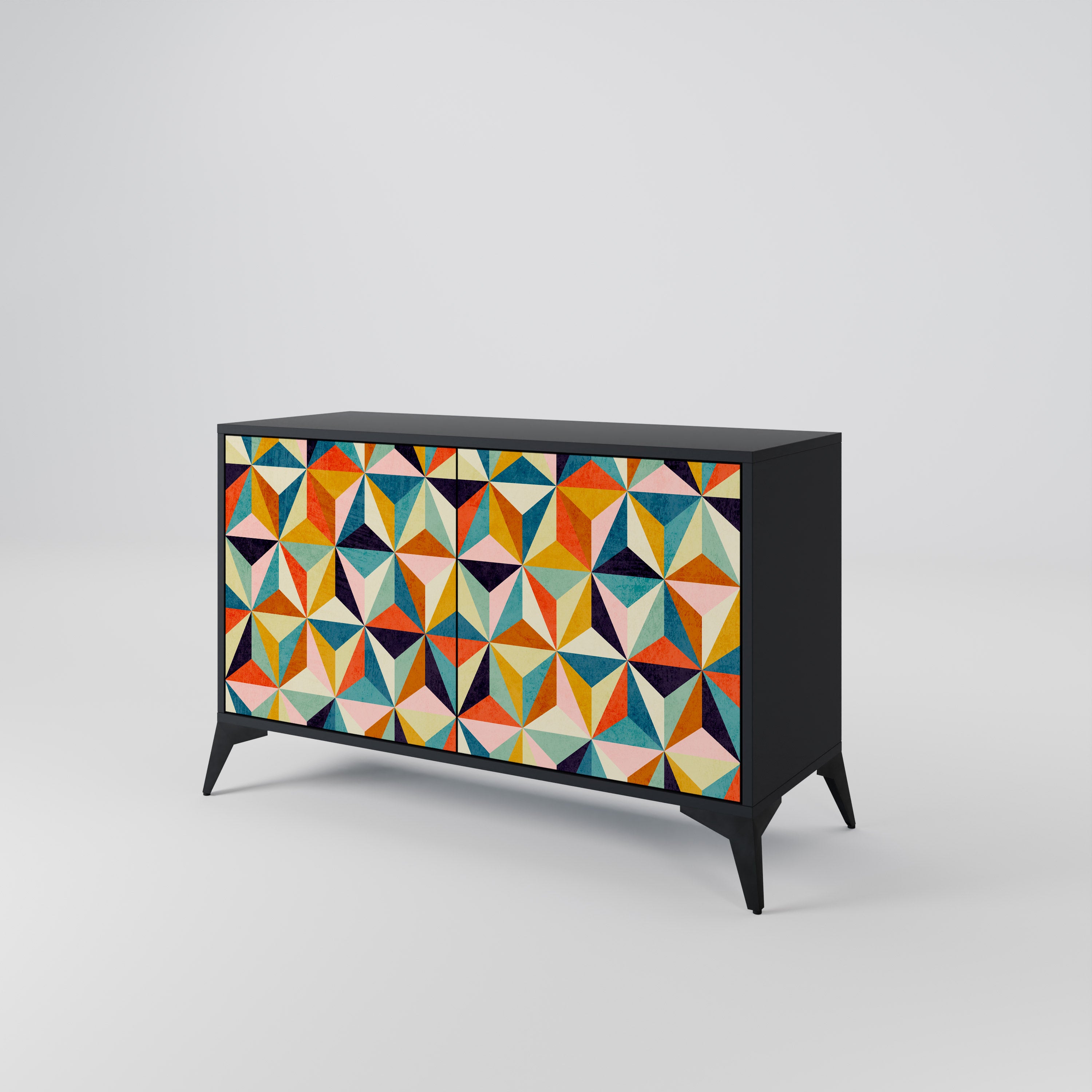 TESSELATE TREASURES 2-Door Sideboard in Black Finish