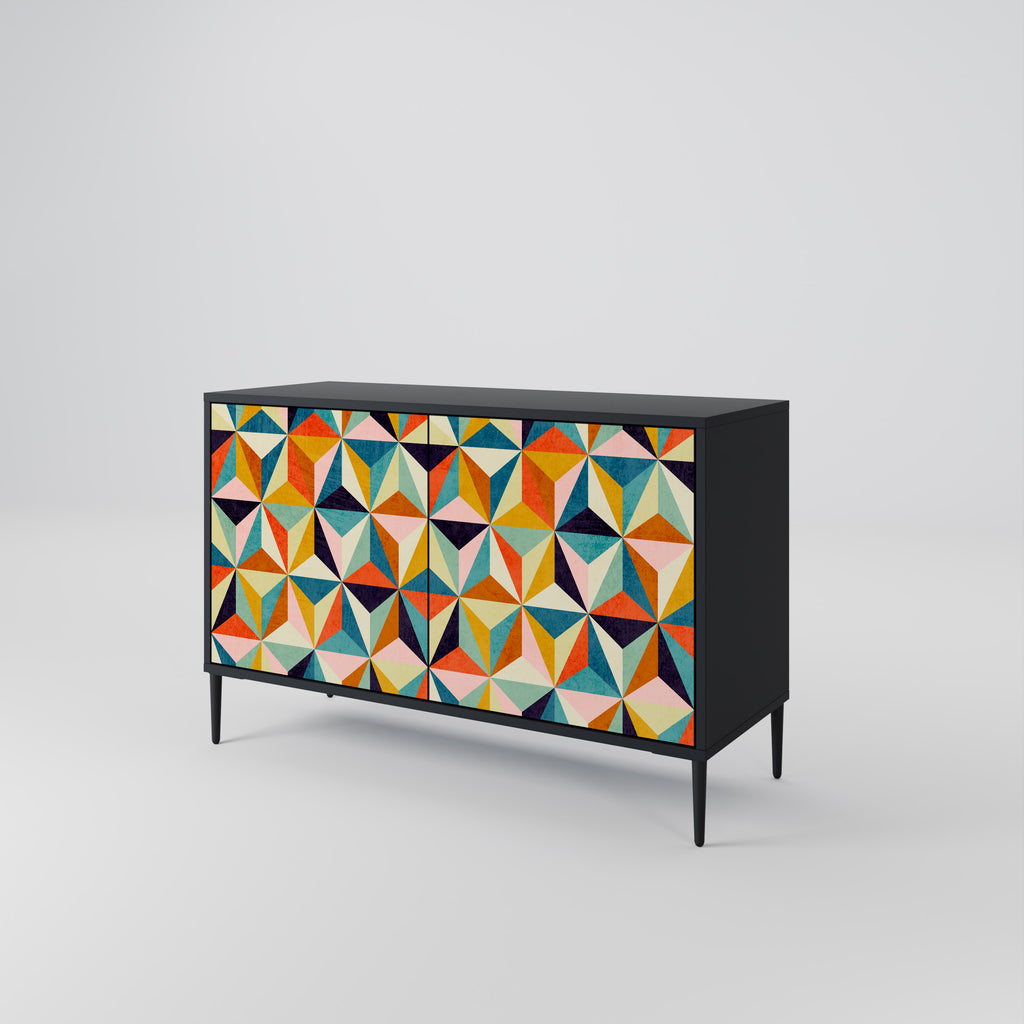 TESSELATE TREASURES 2-Door Sideboard in Black Finish