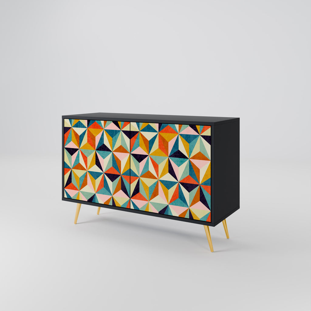 TESSELATE TREASURES 2-Door Sideboard in Black Finish