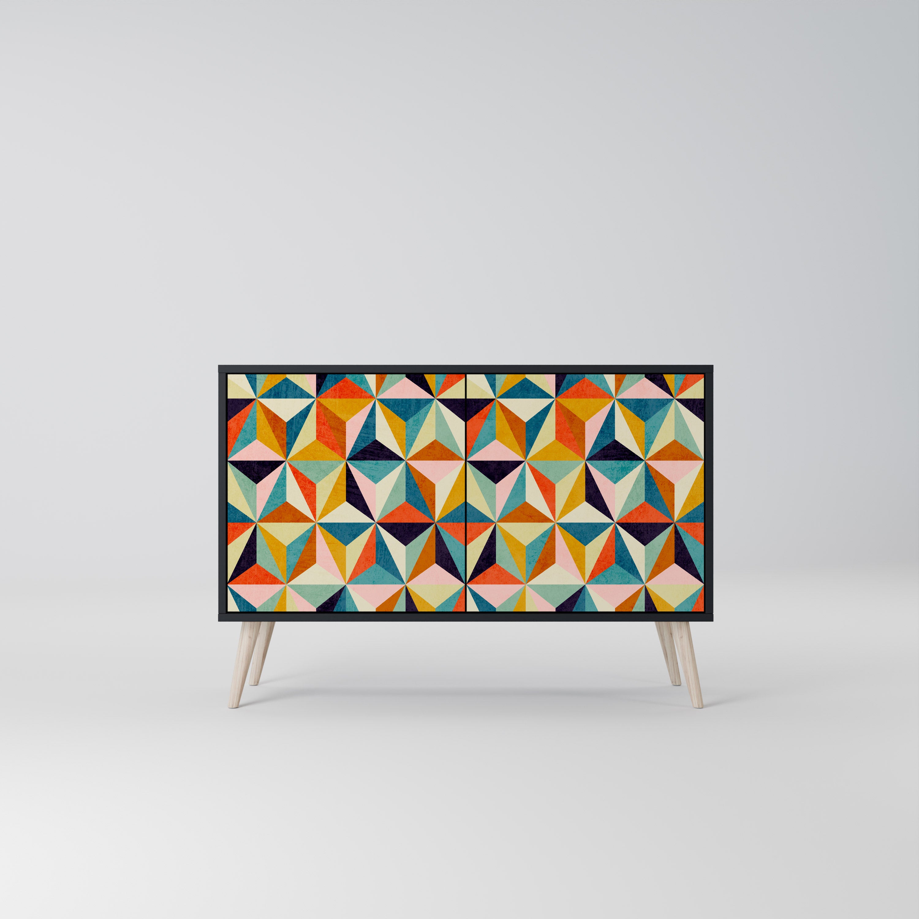 TESSELATE TREASURES 2-Door Sideboard in Black Finish