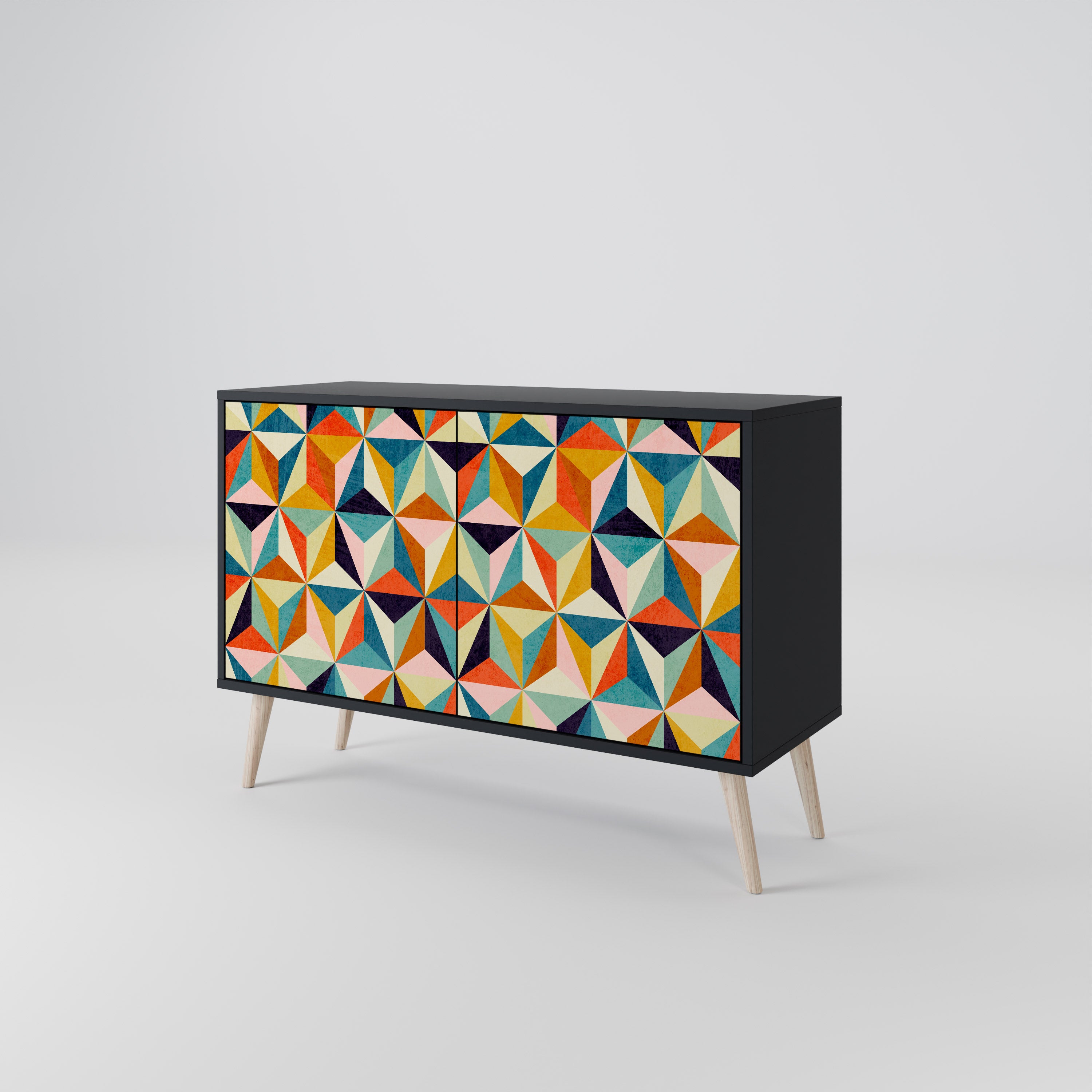 TESSELATE TREASURES 2-Door Sideboard in Black Finish
