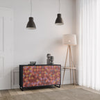 PAINTED SQUARES 2-Door Sideboard in Black Finish