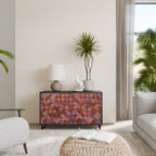 PAINTED SQUARES 2-Door Sideboard in Black Finish