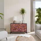 PAINTED SQUARES 2-Door Sideboard in Black Finish