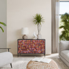 PAINTED SQUARES 2-Door Sideboard in Black Finish