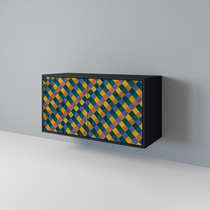 PAINTED SQUARES MIX Aparador de 2 Puertas
