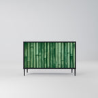 NATURAL GREEN Aparador de 2 Puertas en Acabado Negro