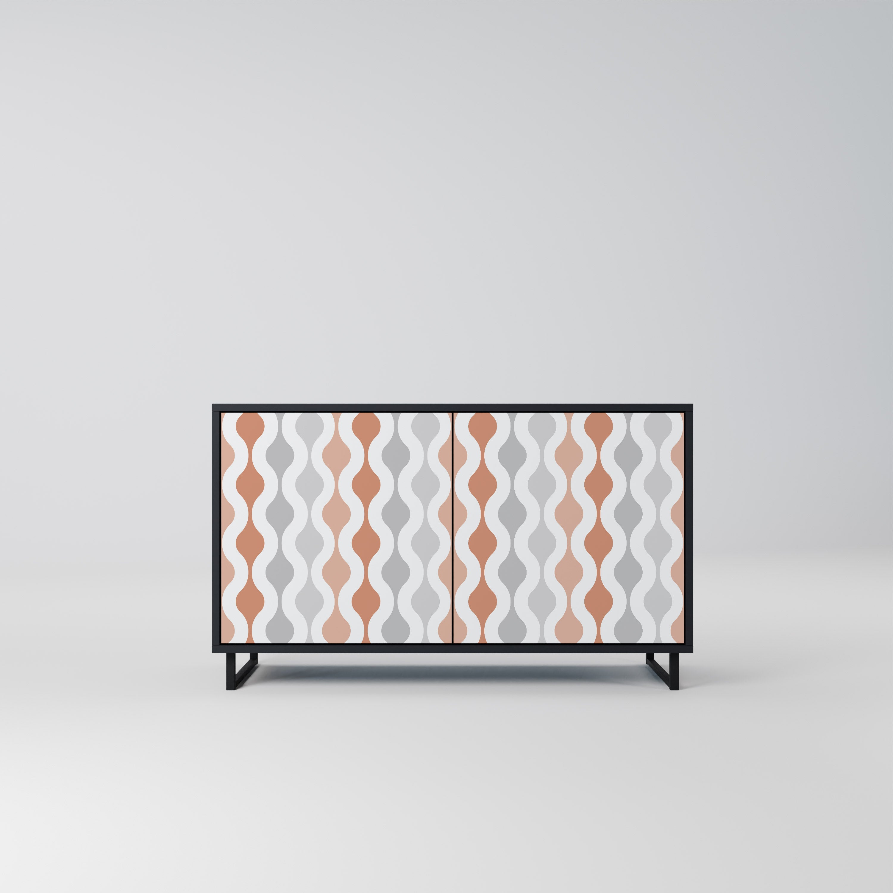 HAZY NOSTALGIA 2-Door Sideboard in Black Finish