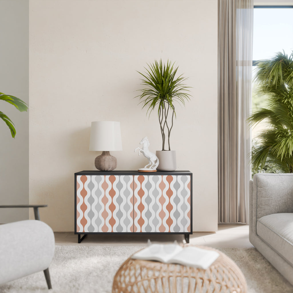 HAZY NOSTALGIA 2-Door Sideboard in Black Finish