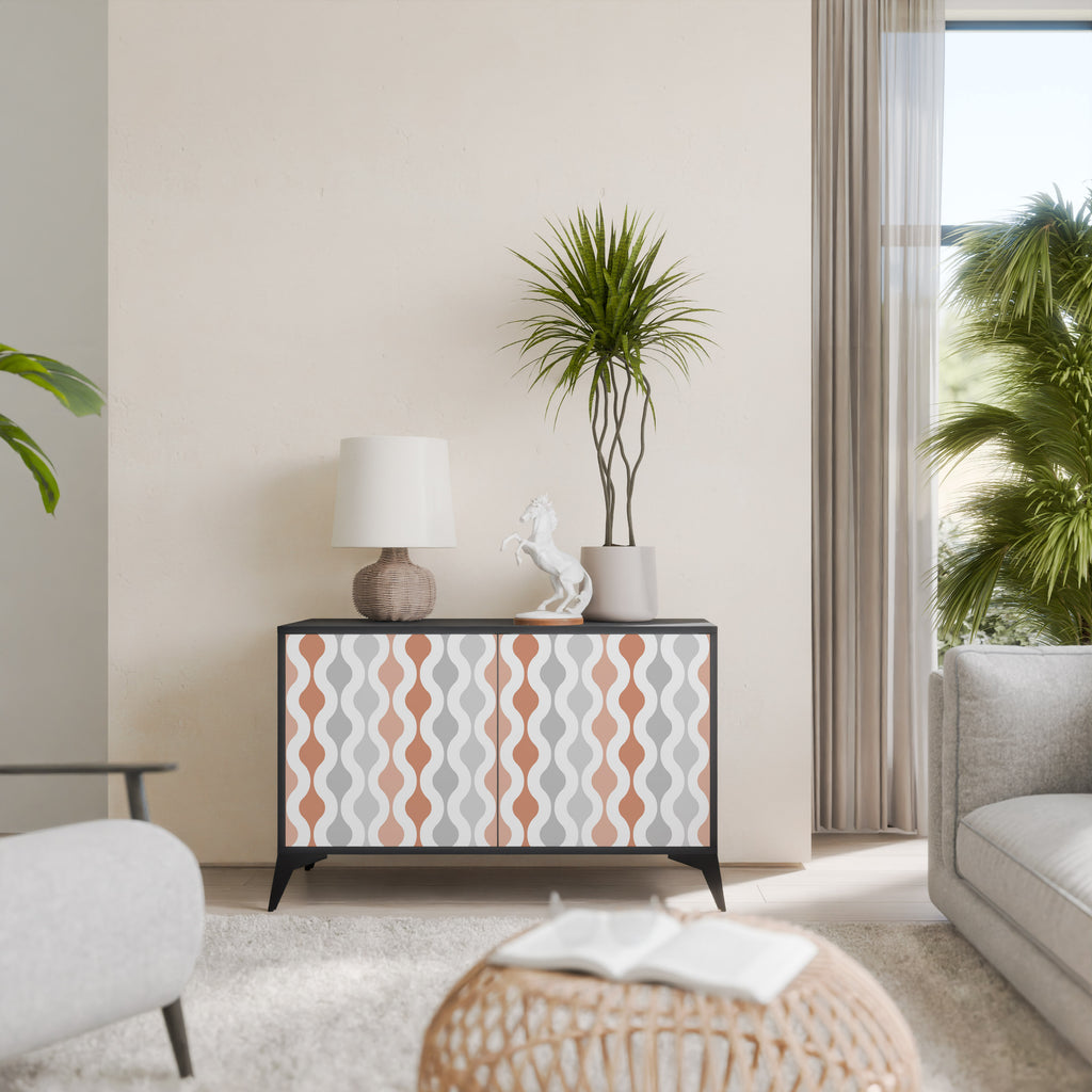 HAZY NOSTALGIA 2-Door Sideboard in Black Finish