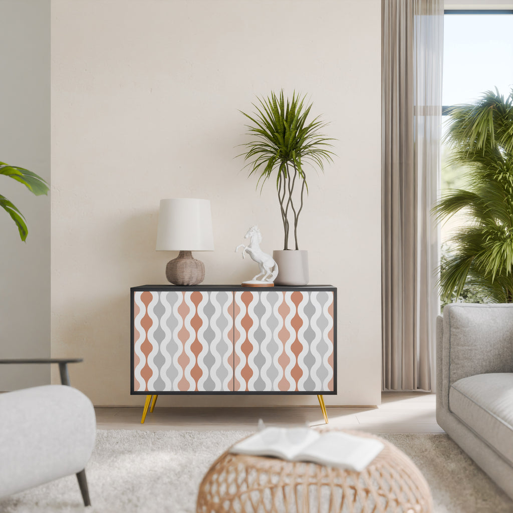 HAZY NOSTALGIA 2-Door Sideboard in Black Finish