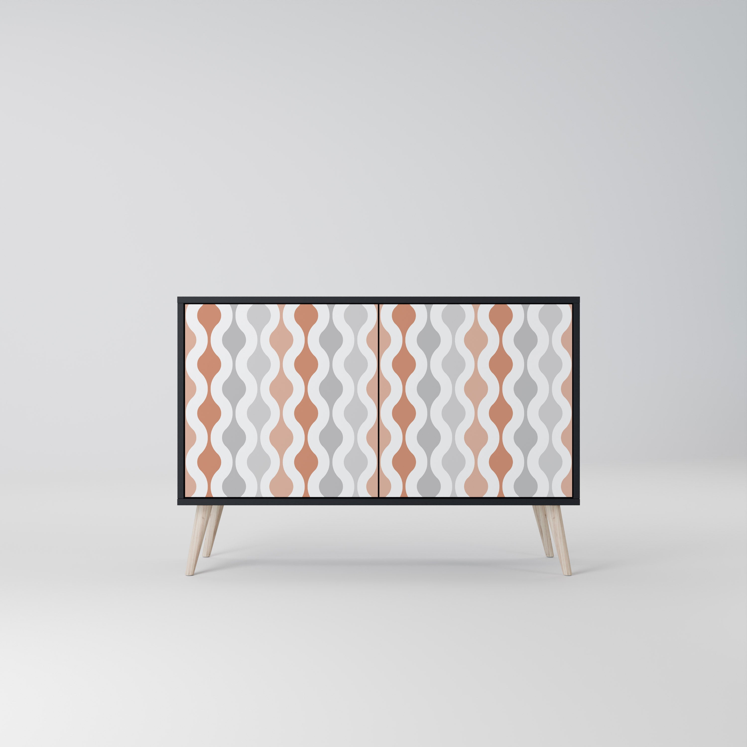 HAZY NOSTALGIA 2-Door Sideboard in Black Finish