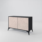 CERAMIC TEXTURE 2-Door Sideboard in Black Finish