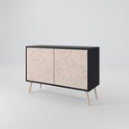 CERAMIC TEXTURE 2-Door Sideboard in Black Finish