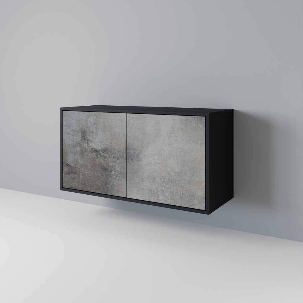 CONCRETE WALL 2-Door Sideboard in Black Finish
