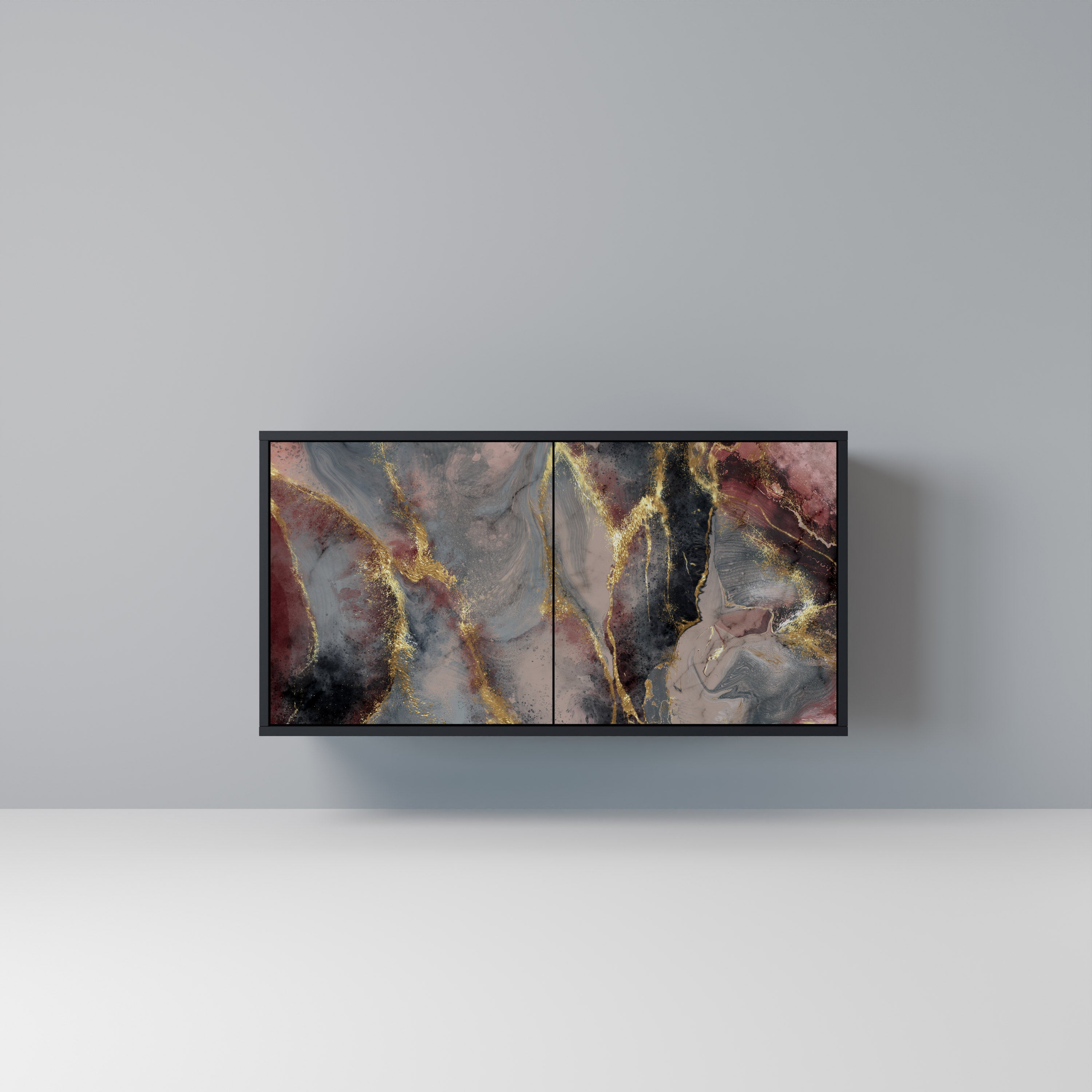 GOLDEN TIDES 2-Door Sideboard in Black Finish